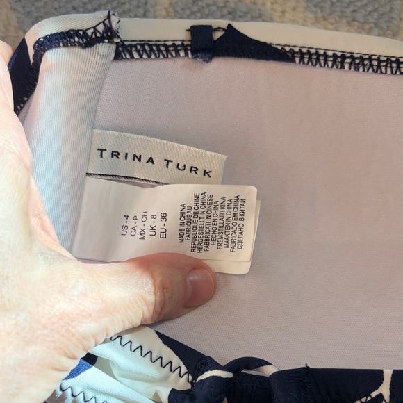 Trina Turk Blue and White Bikini Top - Picture 3 of 3